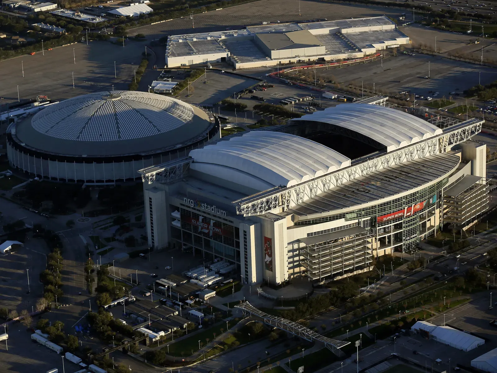 Aerial view of NRG Stadium in Houston